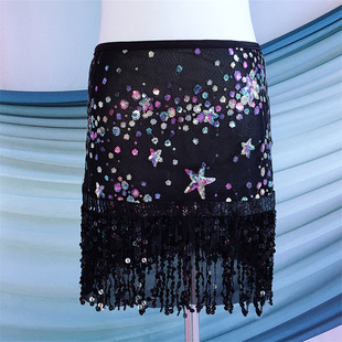 Belly Dance Waist Chain Coin Pendant Colorful Belt Costume Decoration Waist Chain Weaving Stage Dance Outfit Waist Accessory