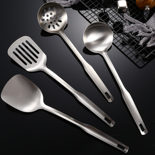 [Wholesale] Stainless Steel Soup Spoon, Colander, Small Cooking Spatula, Strainer Spatula, Hot Pot Spoon, Soup Ladle, Pancake Turner