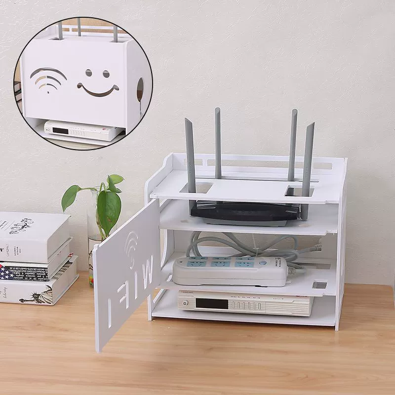 WiFi беспроводной маршрутизатор настольный ящик для хранения проводов разъёмов блок питания набор розеток верхний ящик кронштейн без дрели не требующий монтажа хранительный полка