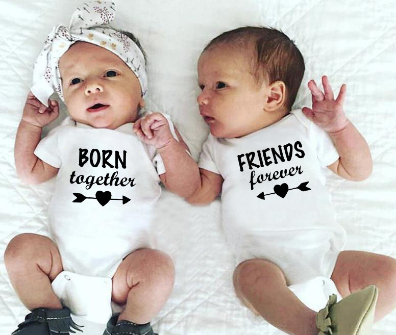 ins pure cotton one-piece romper one-piece baby baby AliExpress summer friends bron twin hair generation