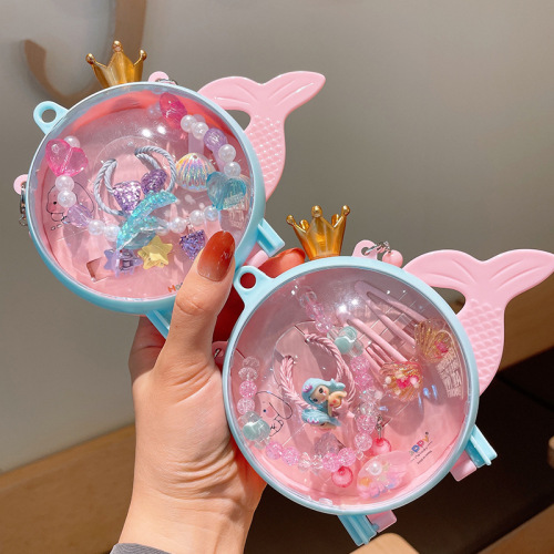 Children's Day Gift Little Girl Jewelry Necklace Set Box Baby Birthday Gift 3-7 Princess Accessories Jewelry