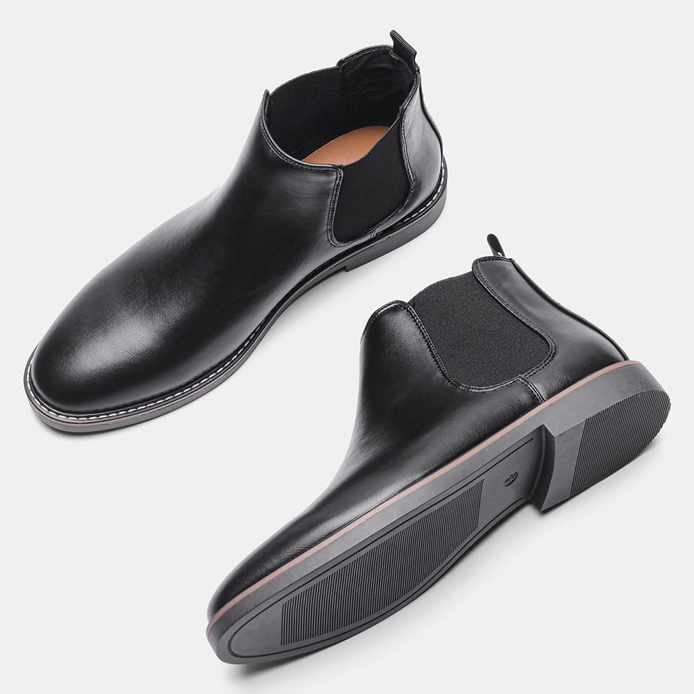 Herren Britische Herrenschuhe Polnische Farbe Mode Retro Herren Übergröße Stiefeletten Stiefeletten_voghion.com