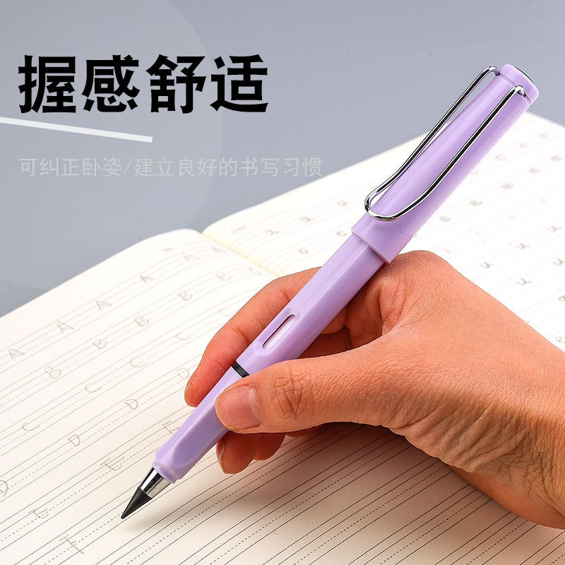 Factory wholesale black technology does not need to sharpen eternal pencil without ink students positive posture pen writing painting durable and not easy to break