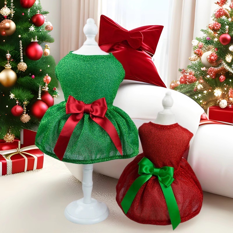 Ropa para mascotas falda de Navidad perro nuevo regalo de fábrica de ropa de Navidad para los ancianos transfronterizos