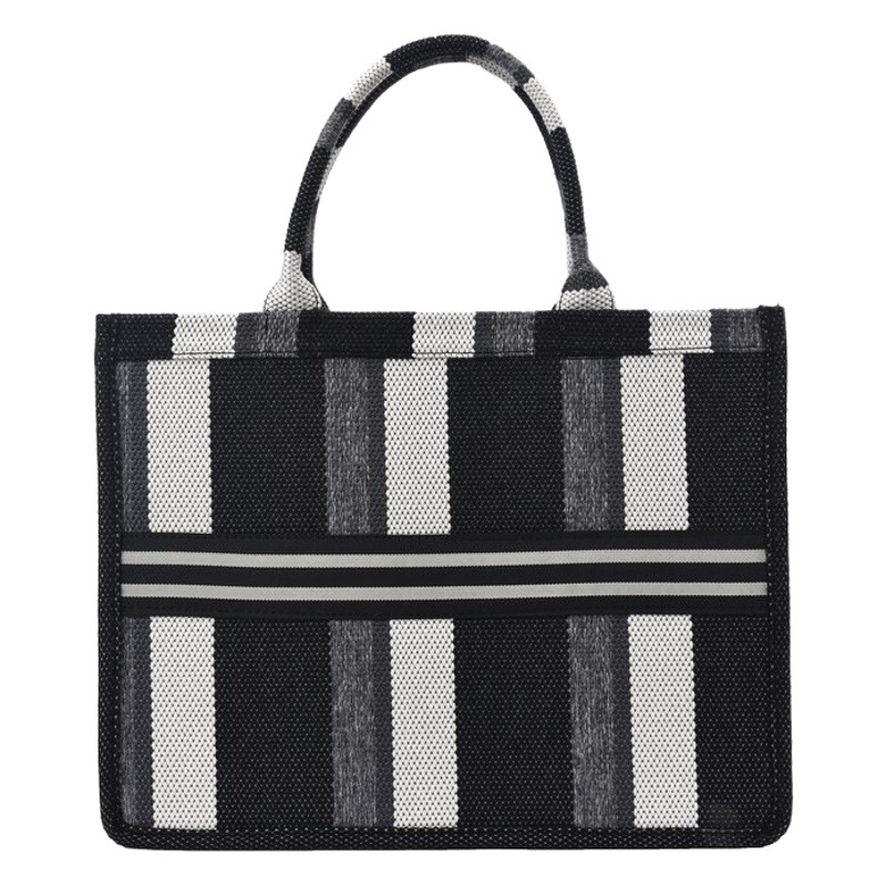 Bolso de mano para las mujeres 2023 nueva moda casual bolso de gran capacidad de lona rayas casual bolsa de hombro de viaje