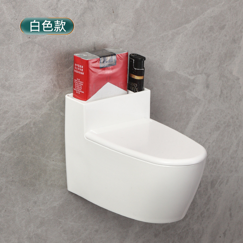 .흰색 화장실 재떨이.