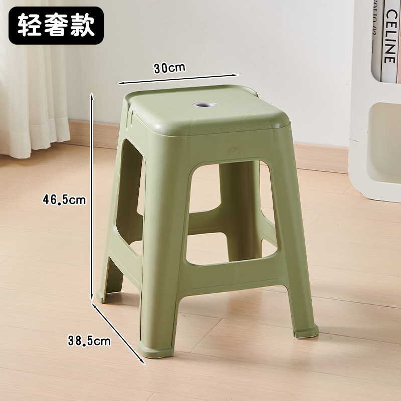 (耐荷重ポンド) 厚みのあるプラスチックスツール、ホームリビングルーム、調理済みプラスチックダイニングテーブル、椅子、正方形のスツール、滑り止めの大人用ベンチ|undefined