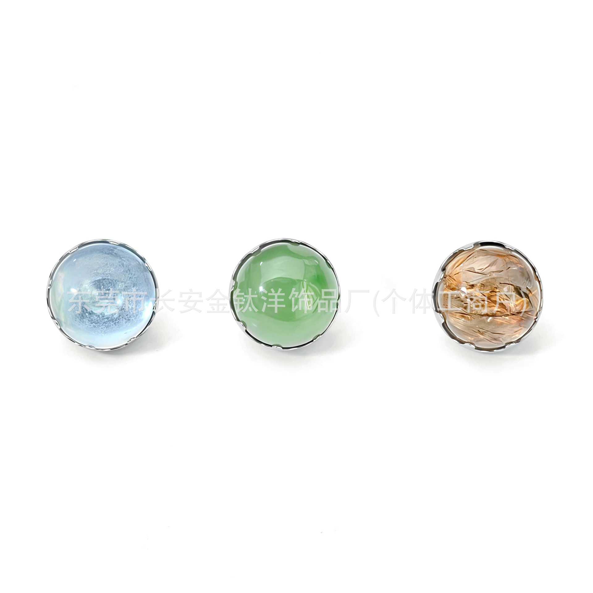 F136 Titanium Serrated Edge Natural Stone Flat-Bottom Lip Stud Tongue Earring - G23 Titanium Alloy Body Jewelry detail image 4