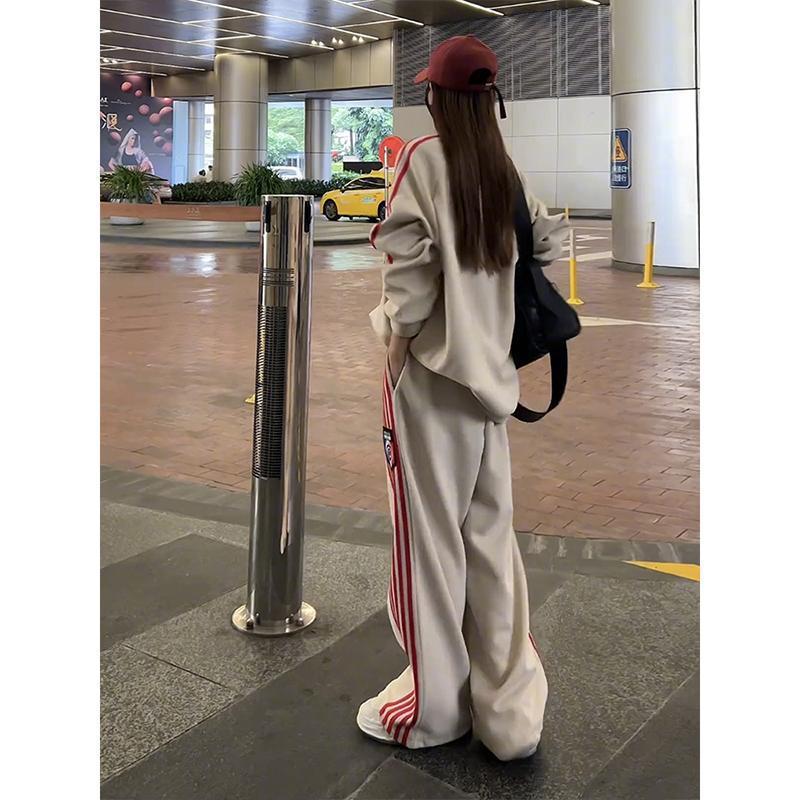 胖mm春秋季大码时尚减龄洋气两件套女遮肉显瘦休闲套装胖mm300斤|undefined