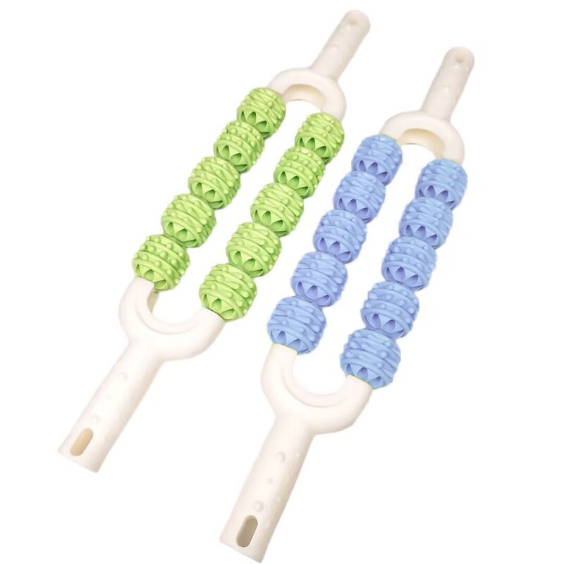 Double-row Massage Stick Massage Roller Tactile Training Relax Muscle Meridians Dredge Water Drops Yoga Stick