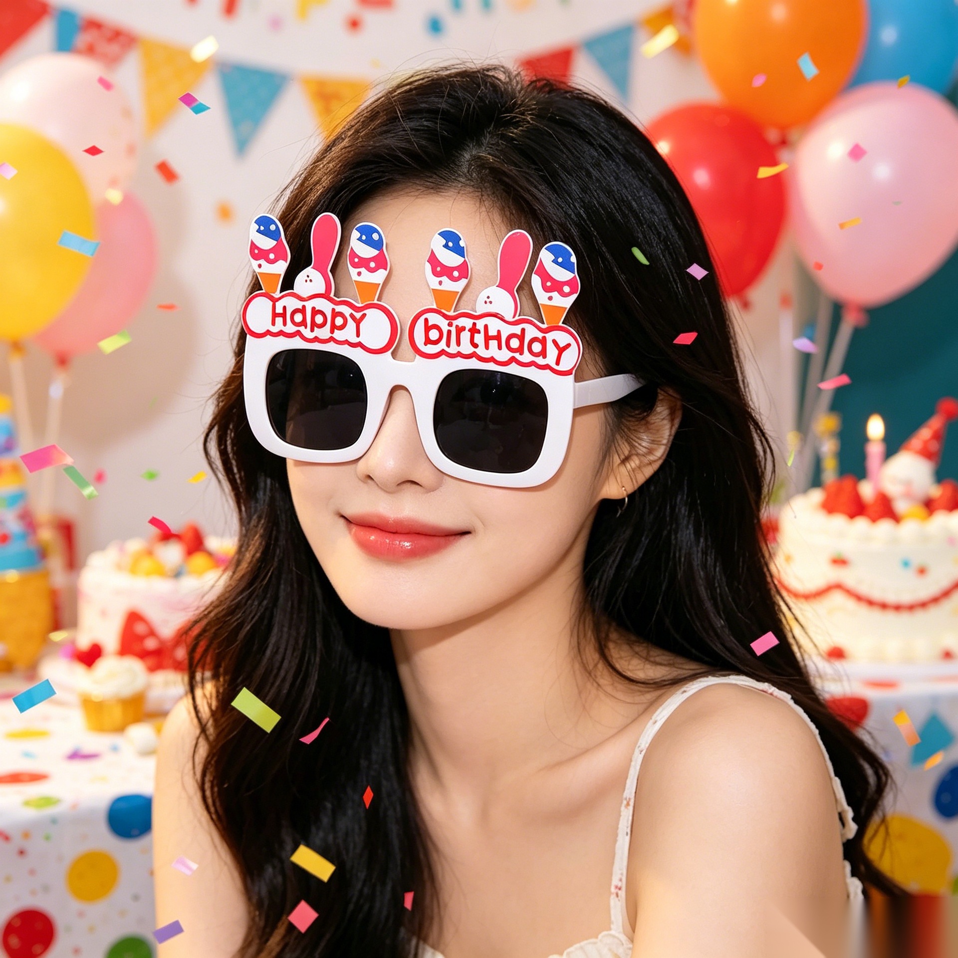 Cumpleaños temático fiesta gafas extrañas feliz cumpleaños pastel vela gafas de diseño de cumpleaños accesorios de fotos