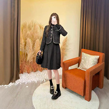 三宅2025新款法式小香风西装短外套+半裙女秋冬气质名媛千金套装