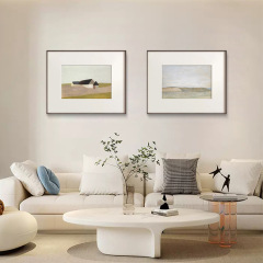 Nordic Retro Living Room Decoration Painting, French Minimalist Restaurant Entrance Landscape Wall Art Designer Recommendations, Unconventional Art