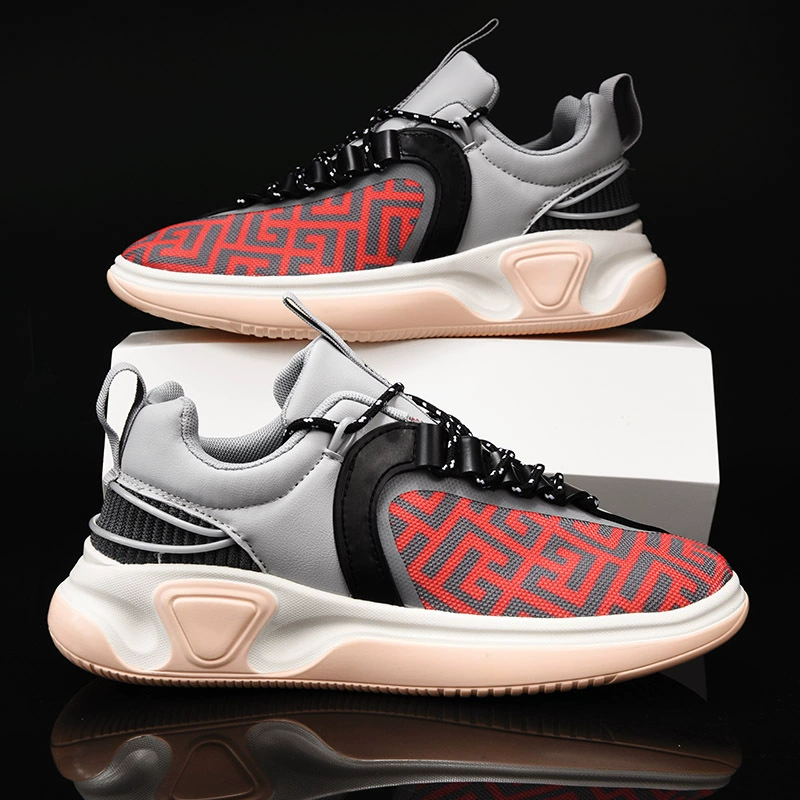 Четырехсезонные модные тренды папы туфли для подростков, сшитые повседневные мужские кроссовки