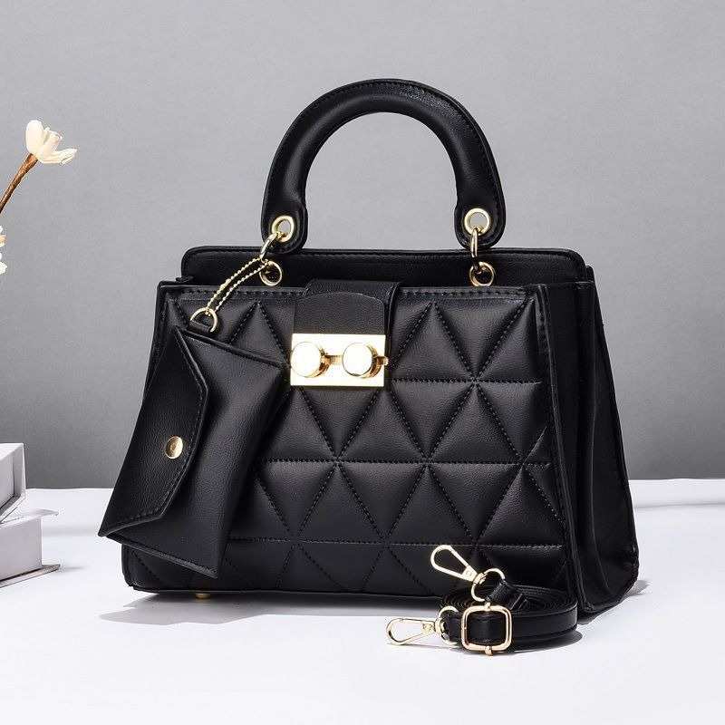 Women's Medium Pu Leather Geometric Solid Color Elegant Zipper Bag Sets display picture 1