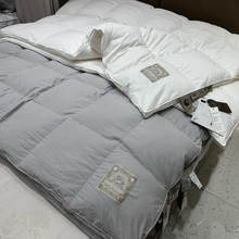 新款极简轻奢风鹅绒被芯柔软亲肤纯色白鹅绒秋冬被双人用冬季保暖