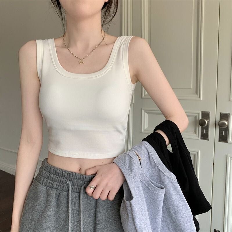 2026 Cross-Border Camisole for Women, New Summer Style, Versatile Slim-Fit Base Tank Top for Women, European and American Foreign Trade Wholesale
