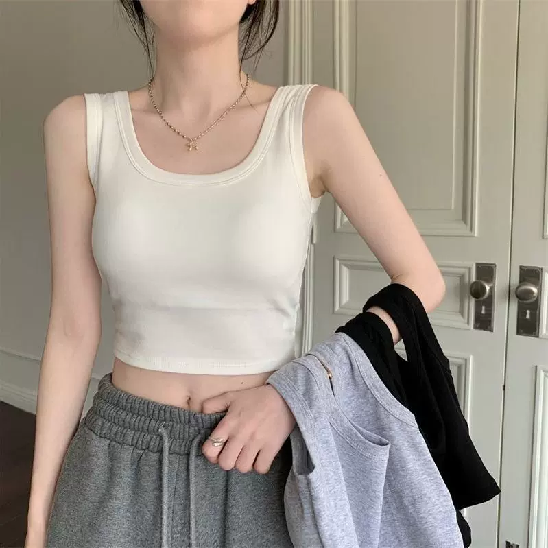 2025跨境吊带背心女夏季新款百搭修身打底小背心女欧美外贸批发