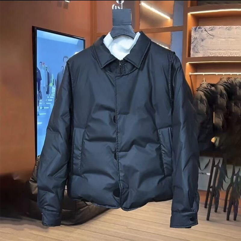 New Fake Two-Piece down Jacket for Men in Winter, New Fashionable Casual Cold-Proof Thickened Warm and Handsome Short Jacket New Fake Two-Piece down Jacket for Men in Winter, New Fashionable Casual Cold-Proof Thickened Warm and Handsome Short Jacket