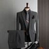 Mid -gray single buckle (suit+trousers)