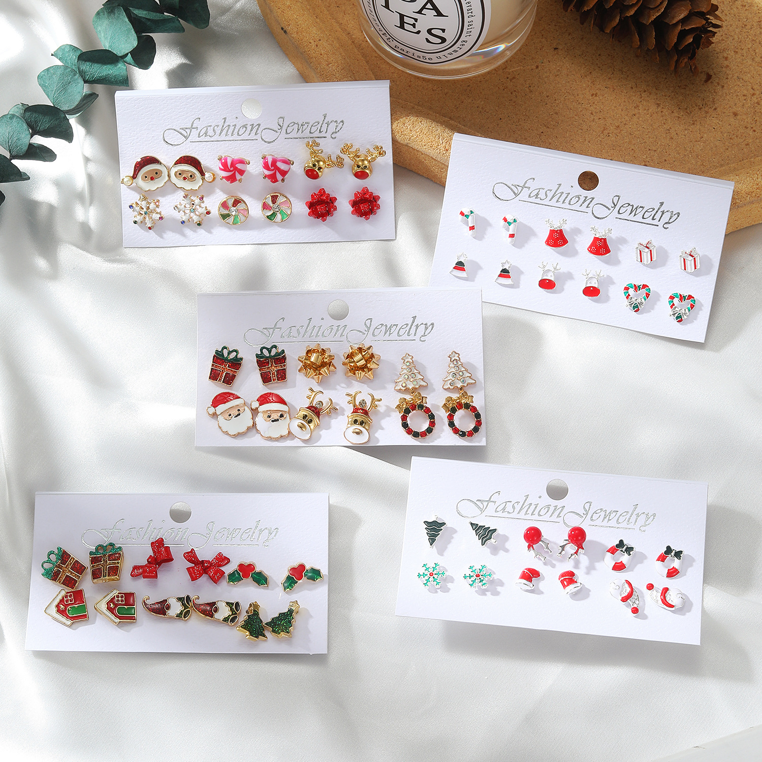 Halloween Festival 1 Set Halloween Cute Funny Pumpkin Spider Bat Alloy Drop Earrings Ear Studs