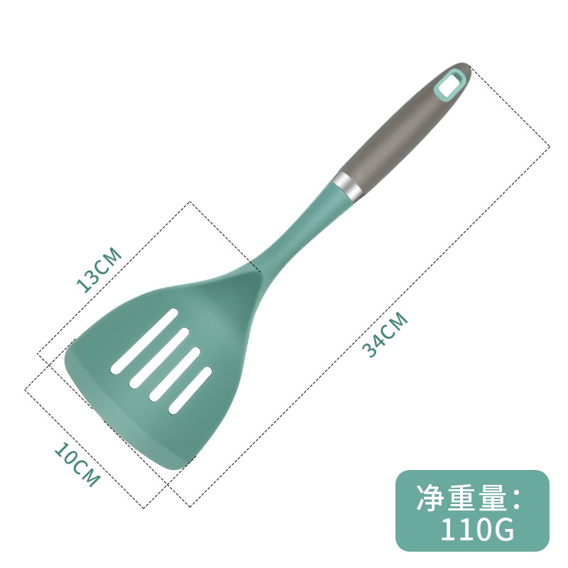 キッチン家庭用シリカゲル鍋シャベル調理器具セット鍋専用シャベル耐高温スプーン調理器具4点セット|undefined