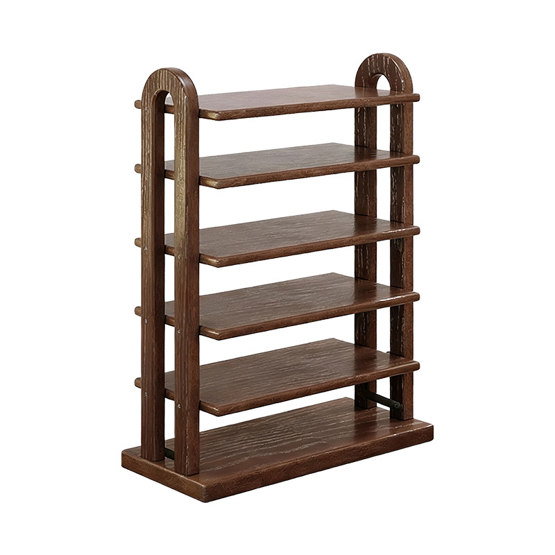 Estante de zapatos de madera sólida puerta doméstica simple gabinete de zapatos 2025 nuevo estante de zapatos pequeño estante de almacenamiento estante de almacenamiento multicapa