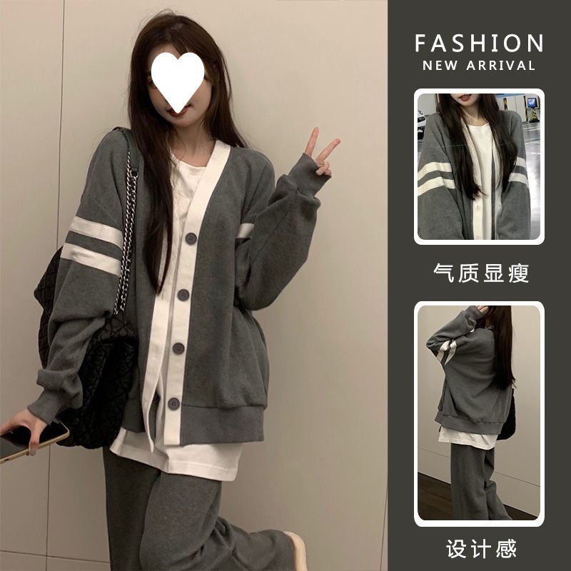 妊婦服の秋服セットファッションネット赤減齢春秋タイプがゆったりしていて、やせたデザイン感があります。|undefined