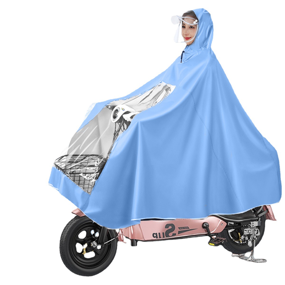 Impermeable para vehículos eléctricos y motocicletas, poncho para hombres y mujeres, individual, ampliado y engrosado, con doble visera, protección contra lluvias intensas, impermeable para adultos.