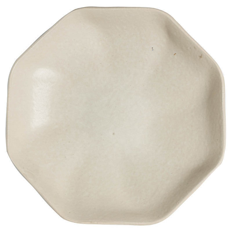 Plato de cerámica octagonal de estilo retro creativo platos de comedor caseros platos de desayuno platos de pasta platos de platos de frutas platos cubiertos