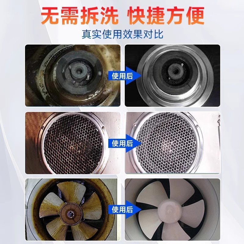 Limpiador de cocina Limpieza de aceite de cocina Limpieza de campana extractora de aceite pesado para eliminar manchas de aceite pesado Productos de limpieza