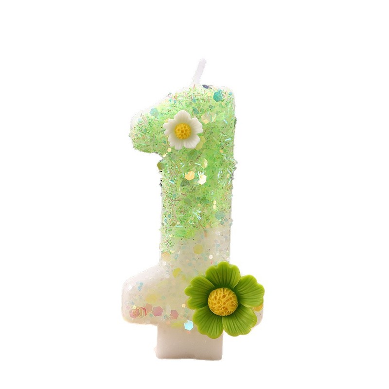 森系小雏菊生日蜡烛创意小清新数字蜡烛周岁满月派对蛋糕装饰蜡烛|undefined