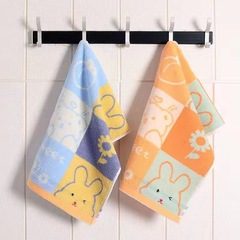 Full Cotton Kindergarten Face Towel for Children Pure Cotton 32-ply Patterned Cartoon Animal Rabbit Kids Towel
