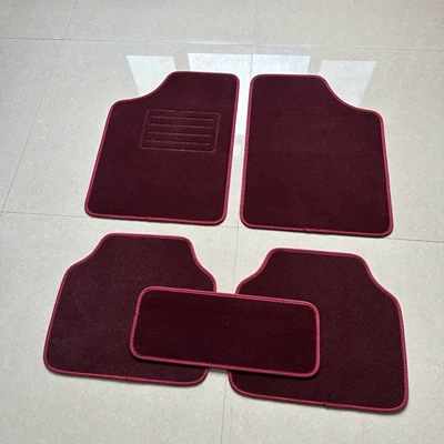 Floor Mats, Large Protective Mats, Universal Foot Pad - chinese-red-flocking-universal-five-piece-pack