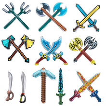 厂家供应充气宝剑 儿童玩具刀格子剑 亚马逊充气玩具
