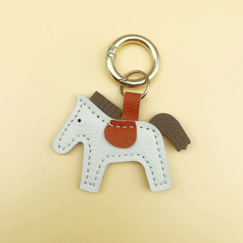 Handmade High-Quality Pima Car Keychain, Cute Pony Pendant, Creative Animal Couple Gift, High-End Bag Accessories