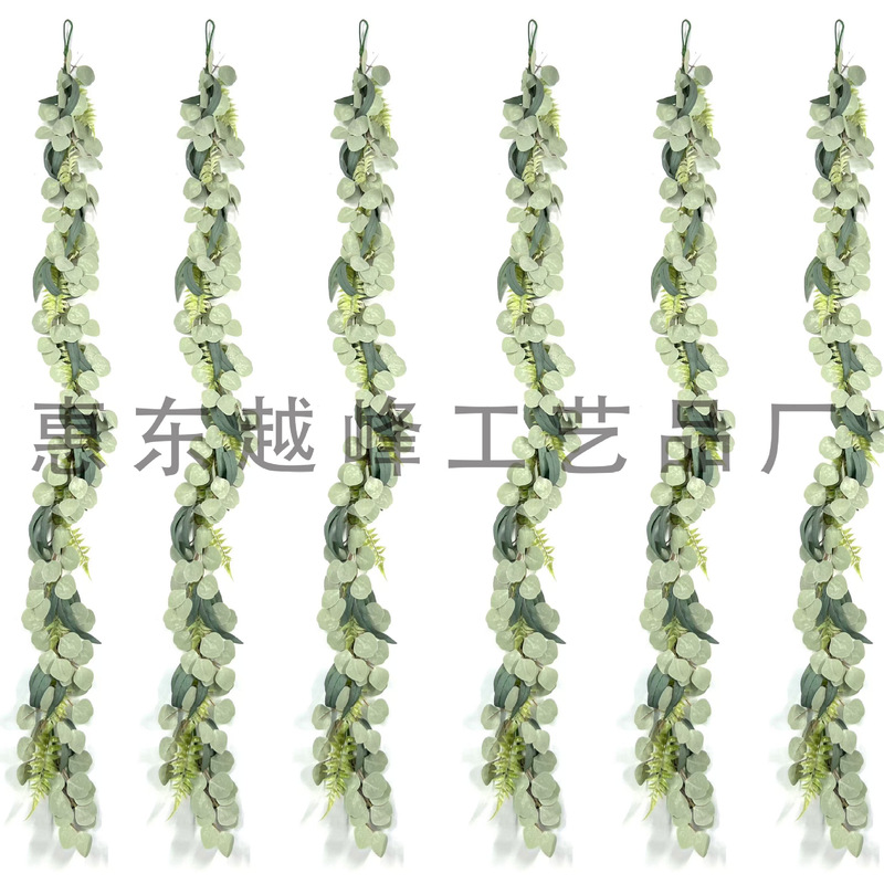 国境を越えたアマゾンのシミュレーションユーカリの葉の花輪の家の装飾春のイースターの装飾用品|undefined