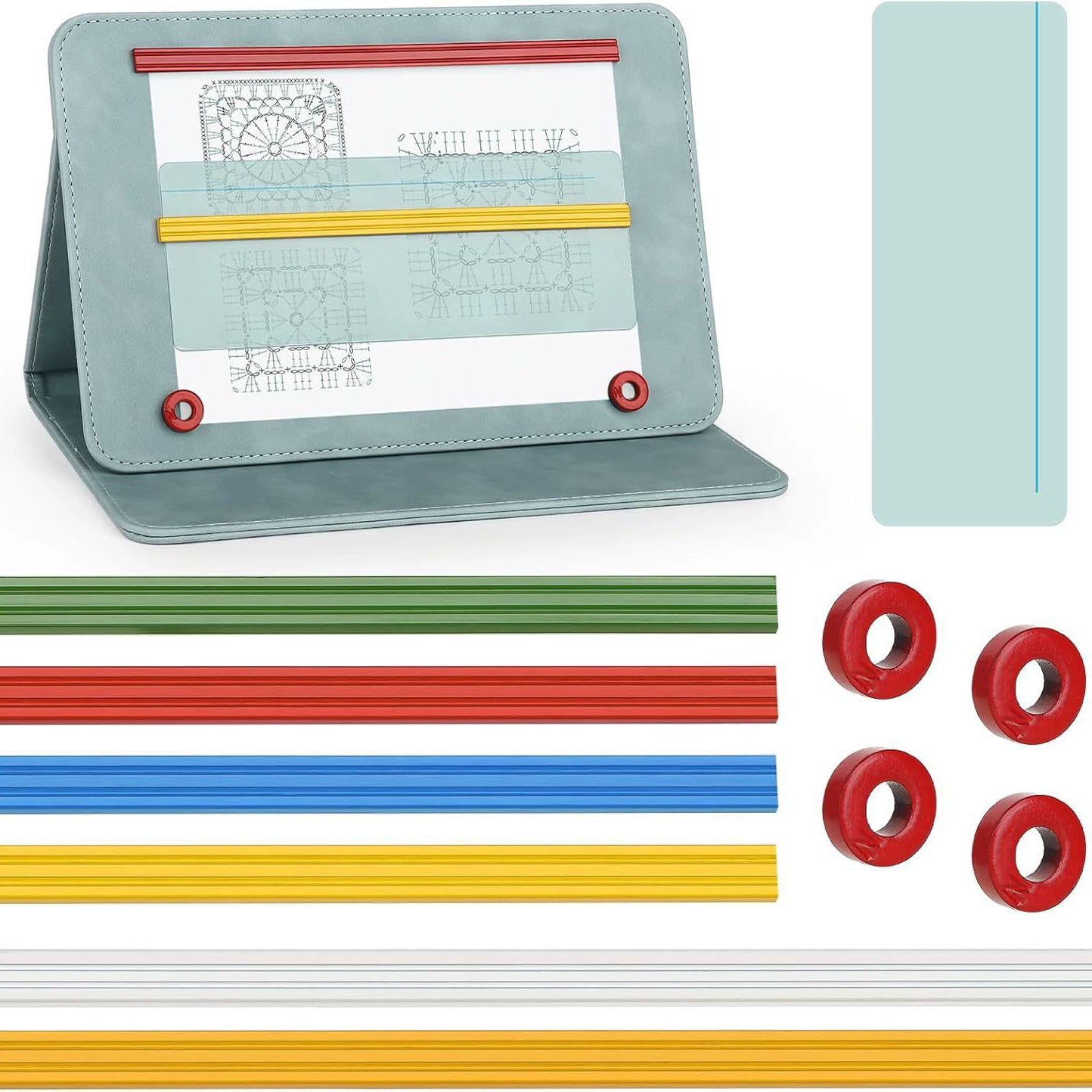 Магнит дошкольного образования красный синий полосатый магнит цветной обучающей магнитной полосы горизонтальная линия Цветной путеводитель набор инструментов для чтения