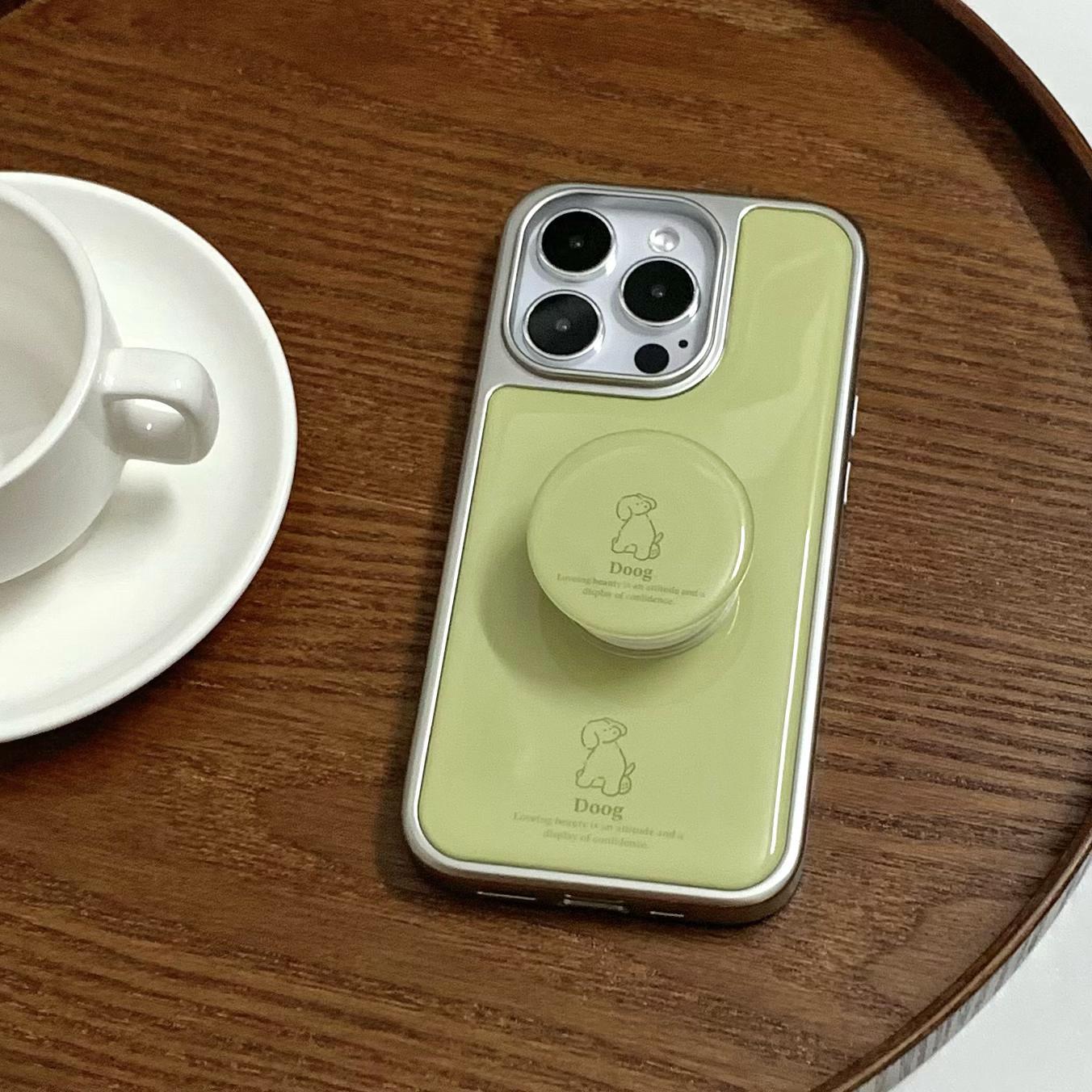 Simple epoxi línea cachorro adecuado iphone15 soporte 16ProMax funda para teléfono 13 Apple 14 nuevo 16