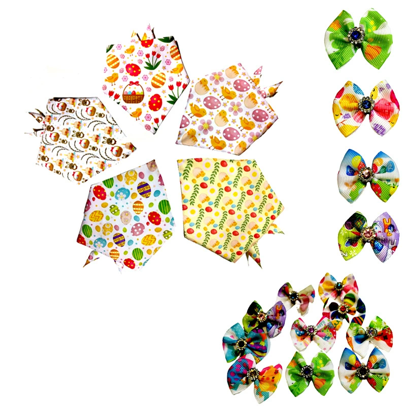 Амазонка празднование Пасхи домашнее животное треугольник полотенце собака кошка аксессуары Слюна полотенце несколько домашних животных Универсальная печать