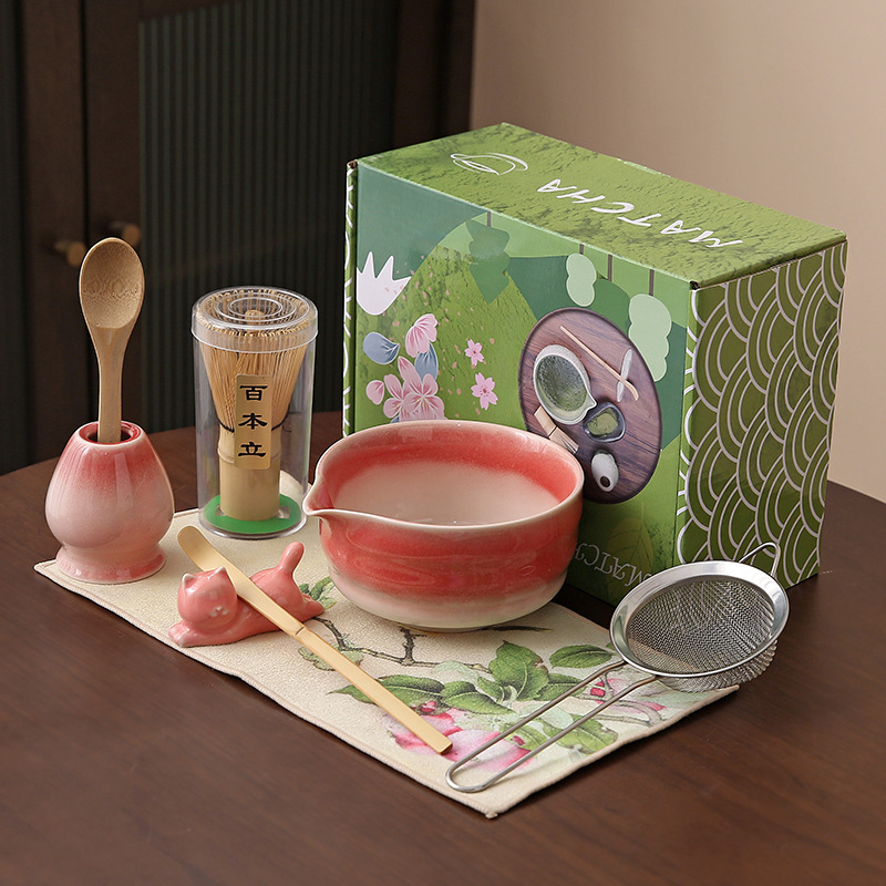 Japonés Matcha tazón Matcha túnica canción té herramientas de pedido taza de té de cerámica taza de té mezclador Matcha cepillo taza de té