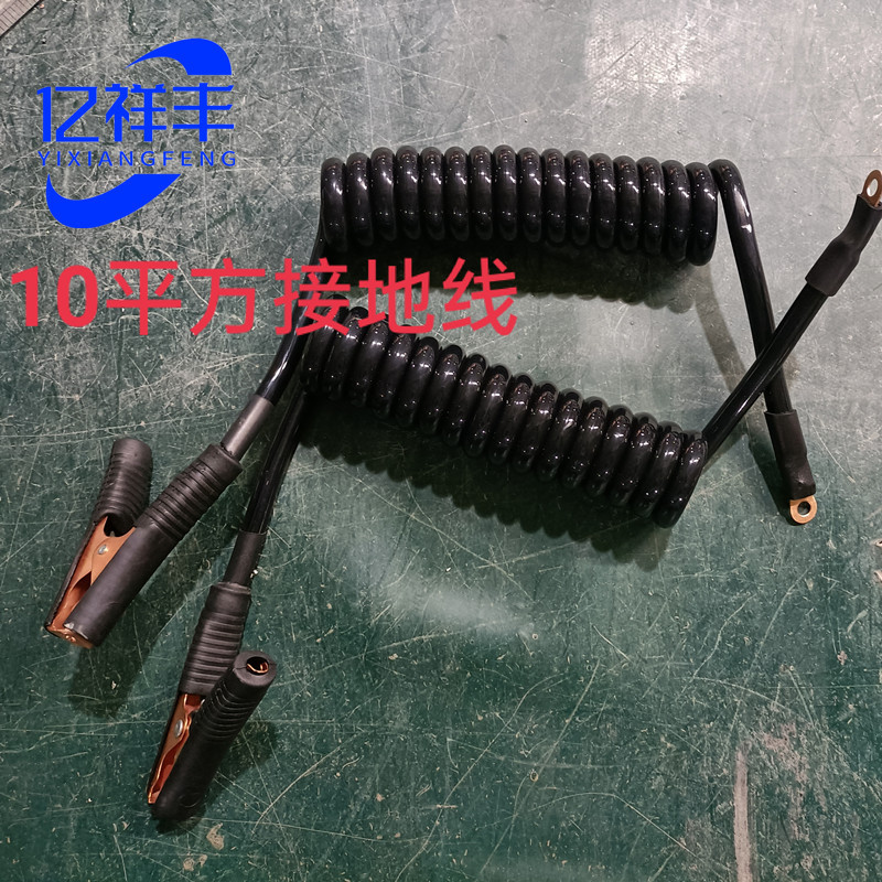 鳄鱼夹弹簧线 测试夹子螺旋弹簧线大功率单芯十平方弹簧线