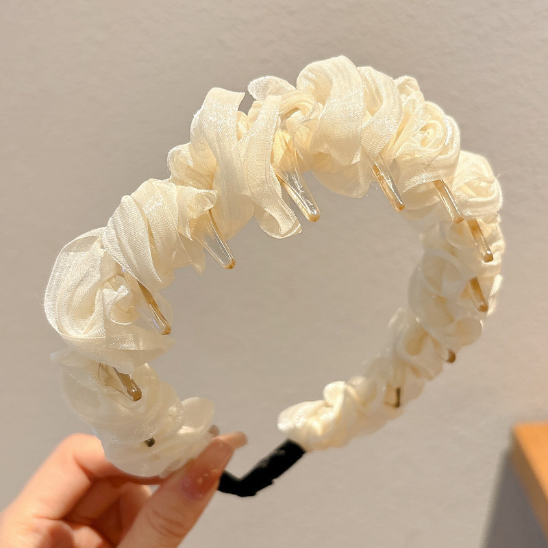 波浪碎发发捆头箍气质洗脸专用夏季防滑高颅顶发箍韩系头饰发卡|undefined