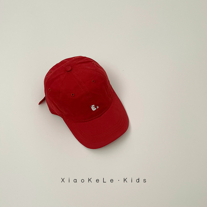 ins sombrero para niños bordado coreano sombrero de béisbol primavera y otoño 2 años de niño sombrero de lengua de pato niñas estilo extranjero moda versátil