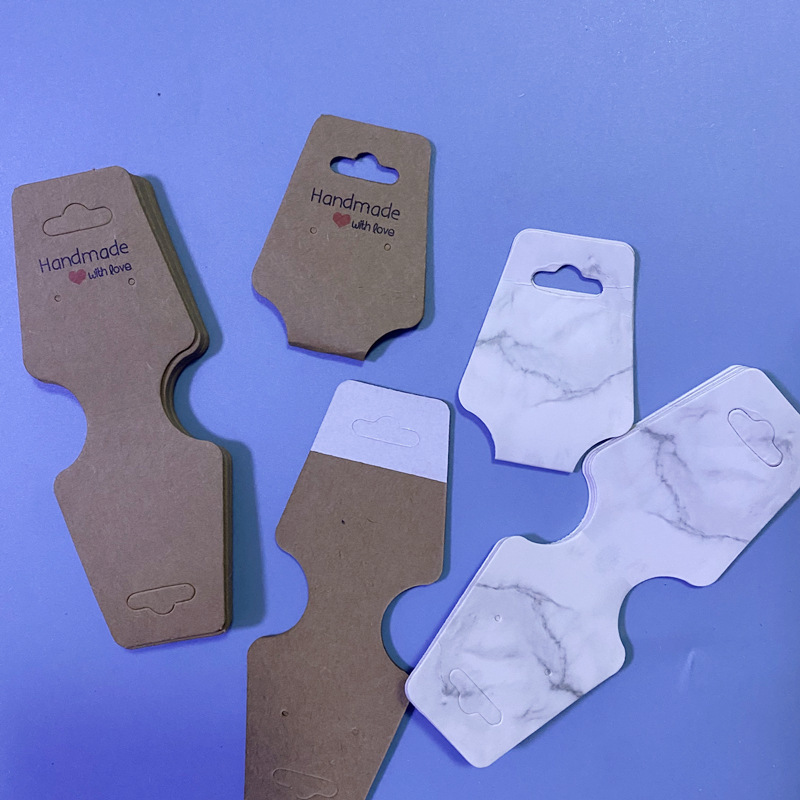 1 Stück  Einfacher Stil Täglich Marmor Brief Einfarbig Schmuckverpackungskarten display picture 1