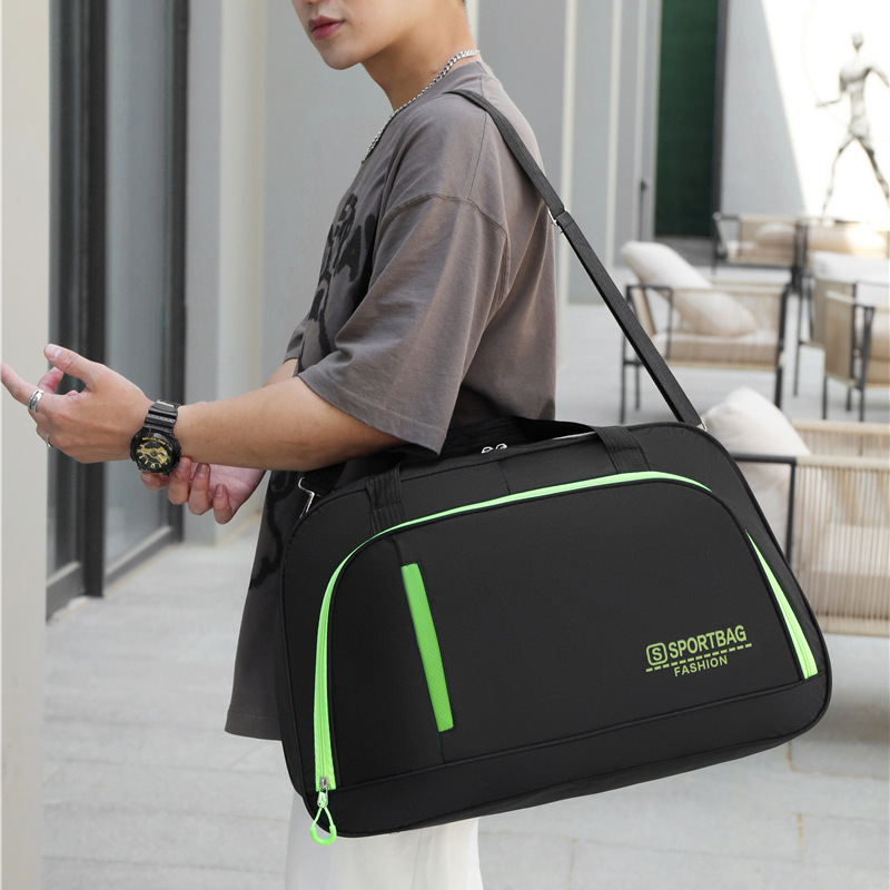 크로스 보더 새로운 수하물 가방 야외 비즈니스 여행 대용량 내마모성 남성 및 여성용 여행 가방 로고 인쇄 스포츠 피트니스 가방