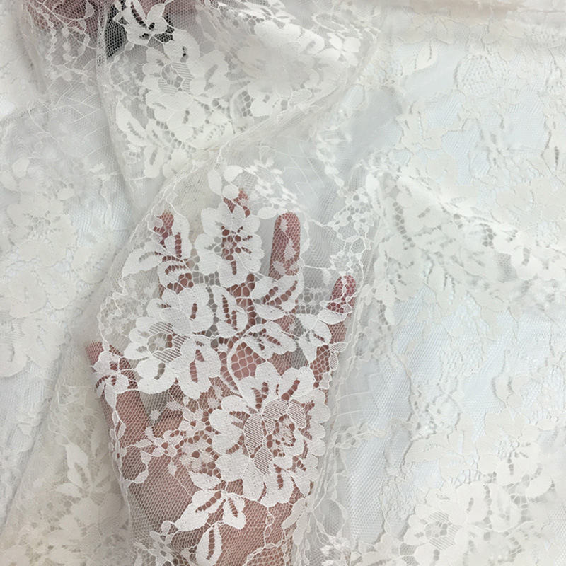 Nuevo punto completo Jacquard tela de encaje hueco poliéster amortiguado cortinas textiles para ropa de vestir
