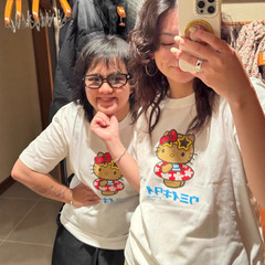 ハローキティプリント半袖Tシャツトップス純綿半袖Tシャツレディースかわいいストリートスタイルミステリアスで多用途