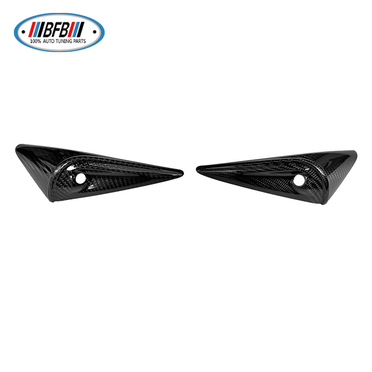 100% Real Carbon Fiber Camera Trim - For Tesla Model S 2022 - Glossy Turn Signal Frame Shell Cover