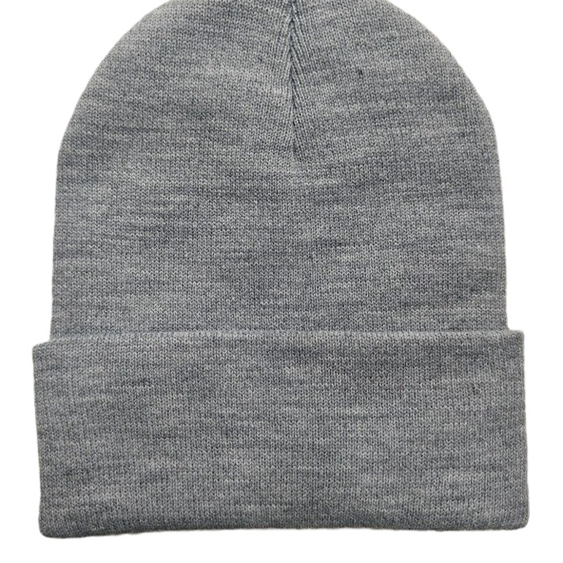 Gorro de punto ligero de color sólido con logotipo bordado, gorro de lana para esquí o invierno, personalizable cross-border